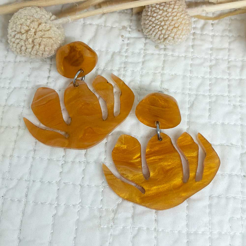 Bloom Earrings -Caramel Ripple