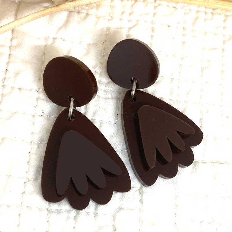 Duckie earrings - Dark Brown