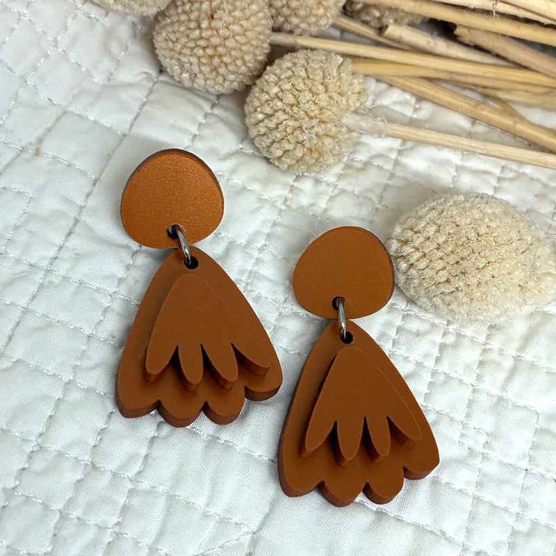 Duckie earrings - copper look
