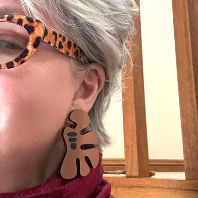 Fran Earrings - Copper Black Etch