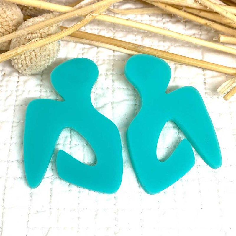 Henri - aqua blue earrings