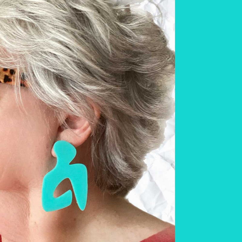 Henri - aqua blue earrings