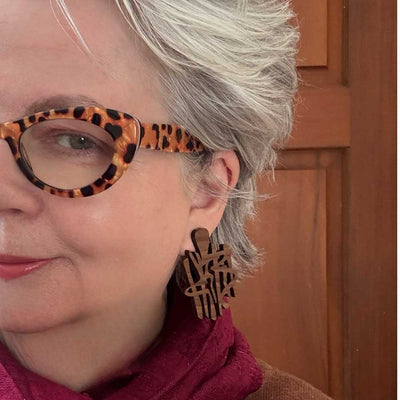 In the woods earrings - Walnut Wood