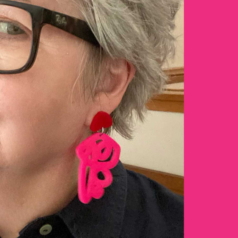 Milly Earrings – Pink and Red