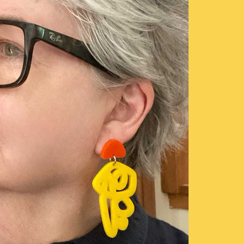 Milly Earrings – yellow and orange