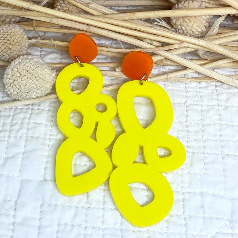 Odette Earring - Lemon and Orange