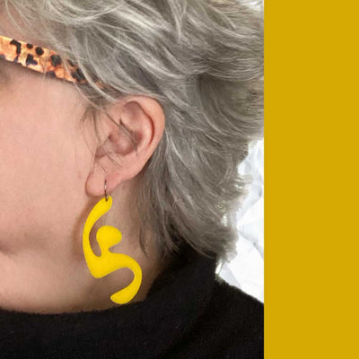 Ole Earrings - Yellow - odd earrings