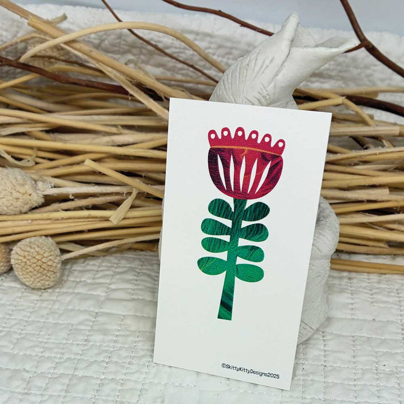 Red Poppy Gift Tag