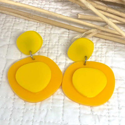 Spot On Earrings - Yellow and Lemon
