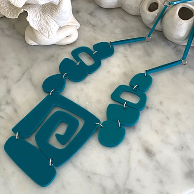 Spiro –  Teal Necklace