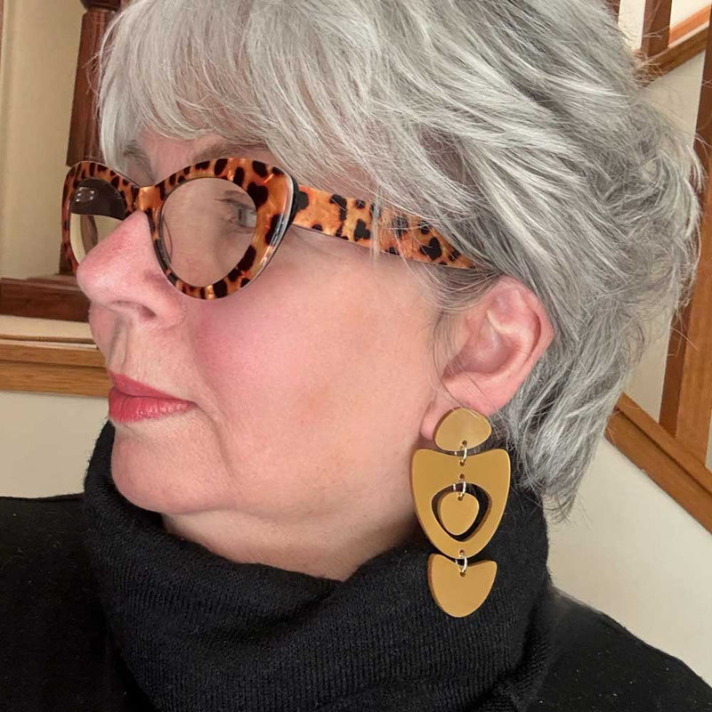 Tria Earring - Muted Gold