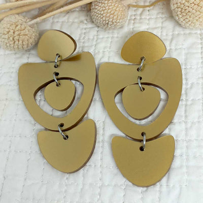 Tria Earring - Muted Gold