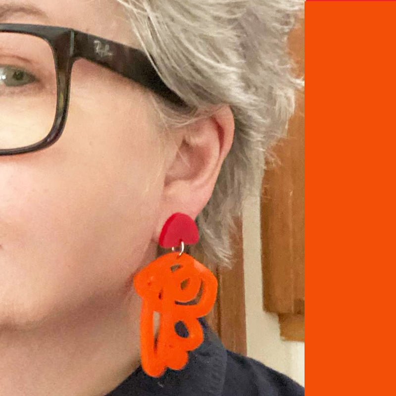 Milly Earrings – Orange and Red
