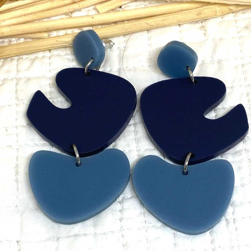 Smile earrings - Blue