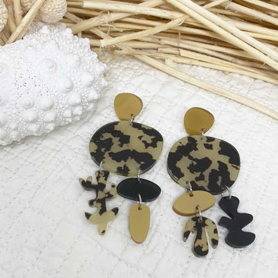 Bojangles - Leopard Print, Black and Gold Buttons