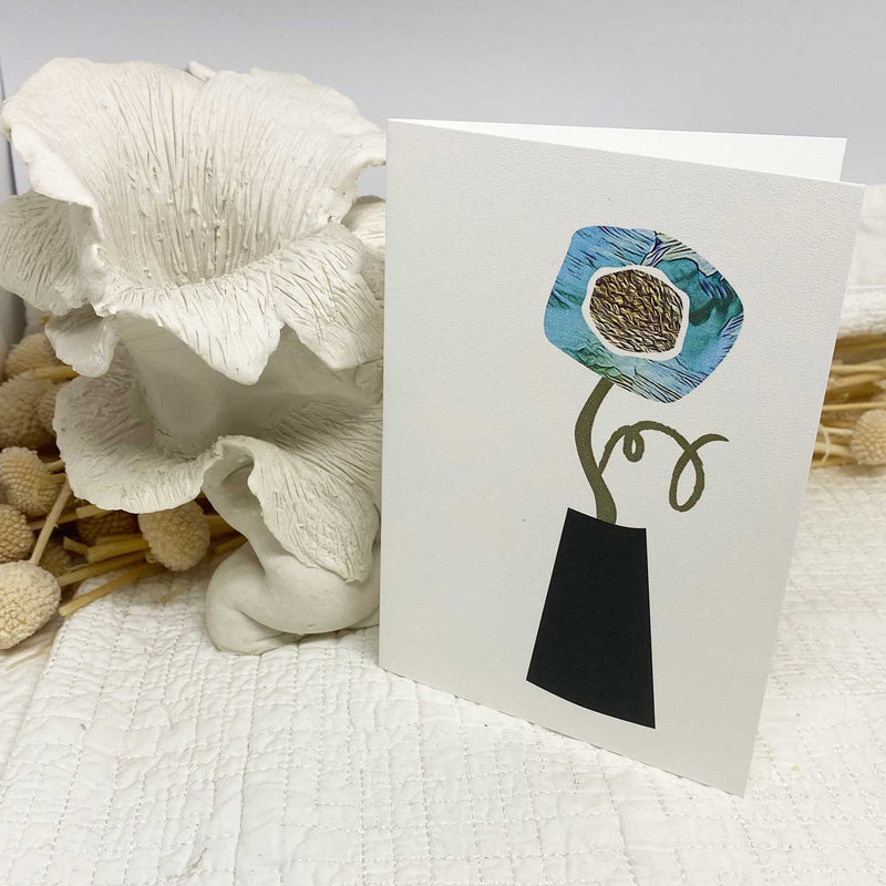 Gift Card - Aqua Flower in Vase