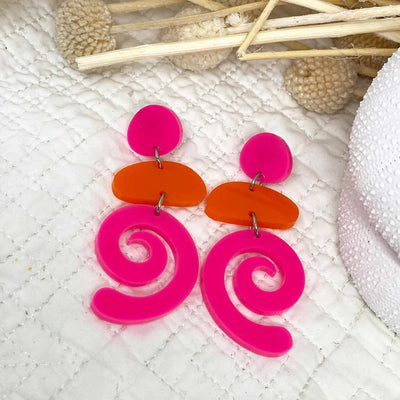 Curly Trio – Hot Pink and Orange