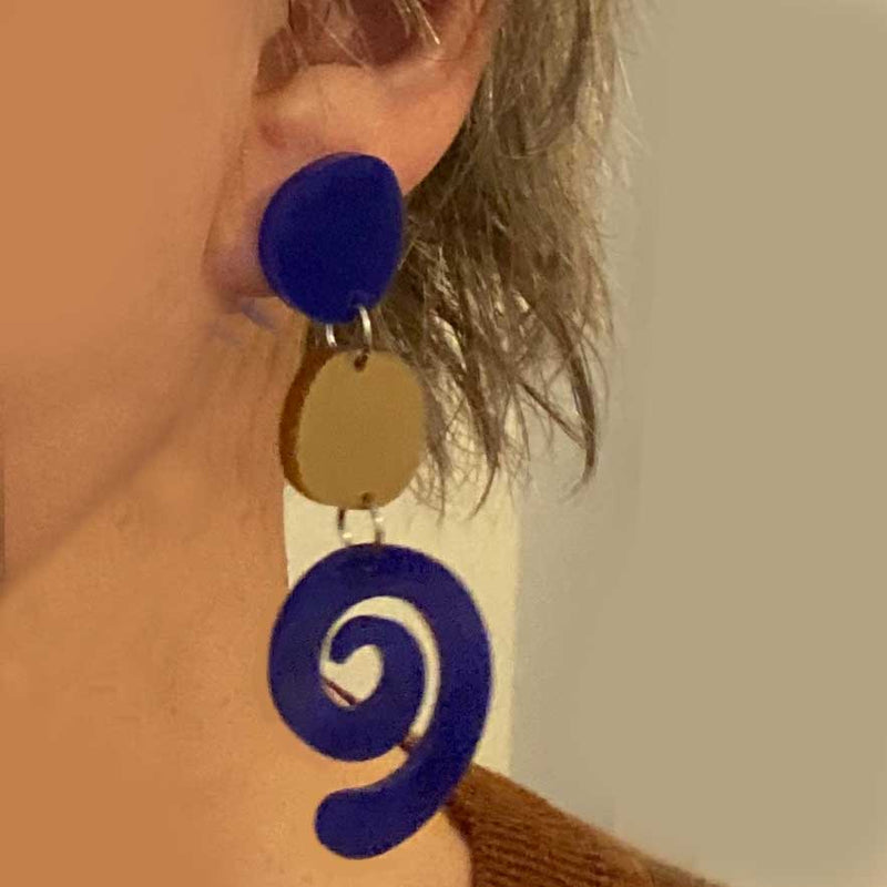 Curly Trio – Royal Blue and Gold