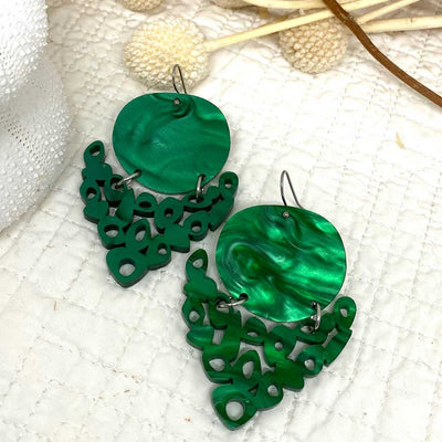 Chandelier Earring – Emerald Ripple