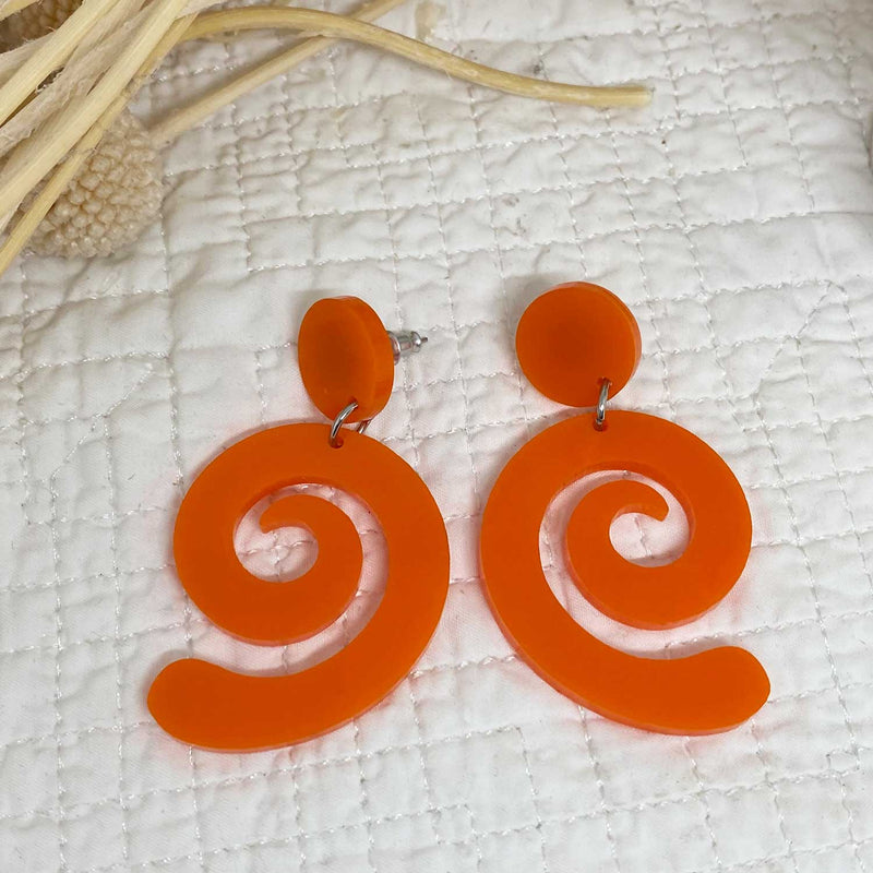 Curly Earring – Orange