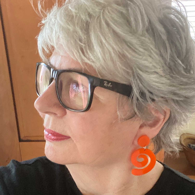 Curly Earring – Orange