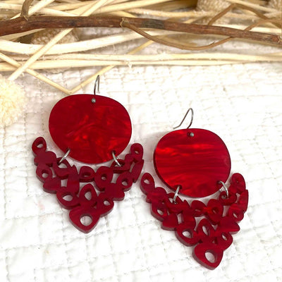 Chandelier Earring – Ruby Ripple
