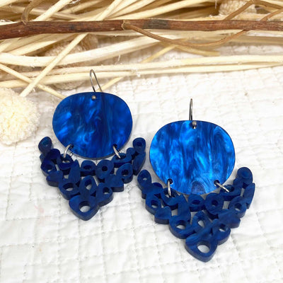 Chandelier Earring – Sapphire Ripple